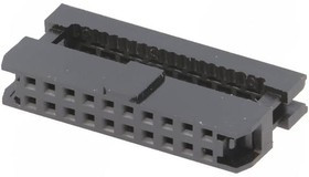 T826120A100CEU, Вилка, IDC, "мама", PIN: 20, IDC, на шлейф, 1мм, gold flash