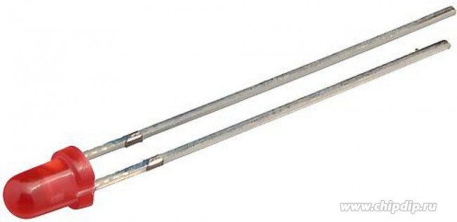 FYL-3014HD, Светодиод 3мм/красный/ 660нм/10мкд/40°