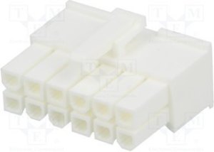10127815-12LF, Вилка; провод-провод/плата; "мама"; Minitek Pwr4.2; 4,2мм; PIN: 12