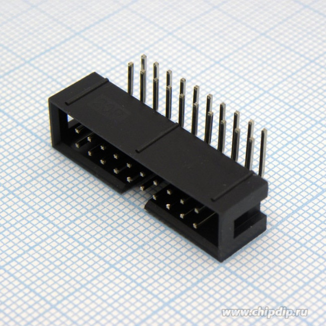 KLS1-202-20-R-B, вилка на плату прямой угол / BH-20R (IDC-20MR) (KLS1-202-20-R-B)