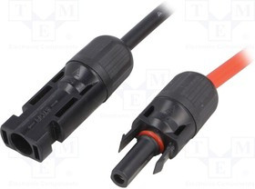 SOLCON4-MF-1M, Разъем: солнечный, "папа" + "мама", прямой, 4мм2, с проводом, 1м