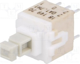 PVA2 OA H1 1.7N V2, Переключатель: клавиатура, Пол: 2, DPDT, 0,1A/32ВDC, белый, нет, ТНТ