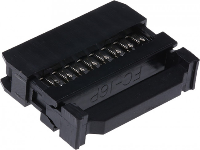 16-Way IDC Connector Socket for Cable Mount, 2-Row