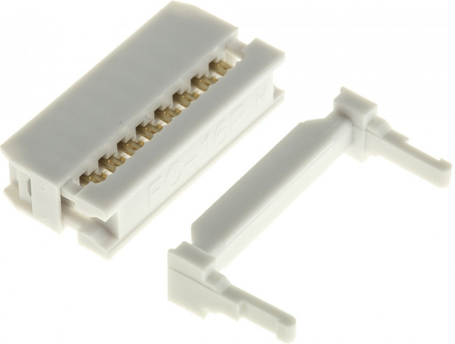 16-Way IDC Connector Socket for Cable Mount, 2-Row