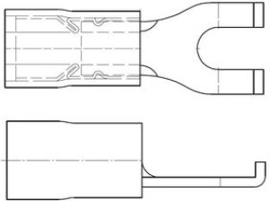 19127-0090, Terminals FLANGED SPADE TERM 5000