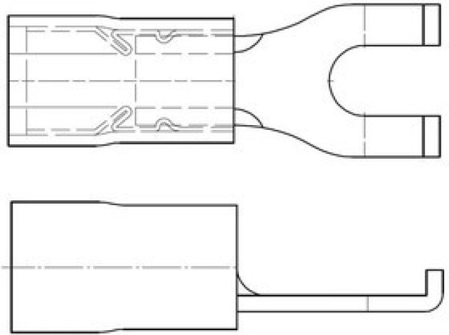 19127-0090, Terminals FLANGED SPADE TERM 5000