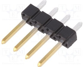 68000-204HLF, Штыревая планка; штыревой; BERGSTIK II; "папа"; PIN: 4; прямой