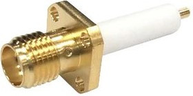 MC002927, Разъем РЧ / Коаксиальный, SMA Коаксиальный, Прямое Гнездо с Фланцем, 50 Ом
