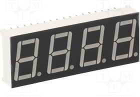 KW4-562AGB, Дисплей: LED, 7-сегментный, 14,2мм, 0,56", II.зн: 4, желто-зеленый