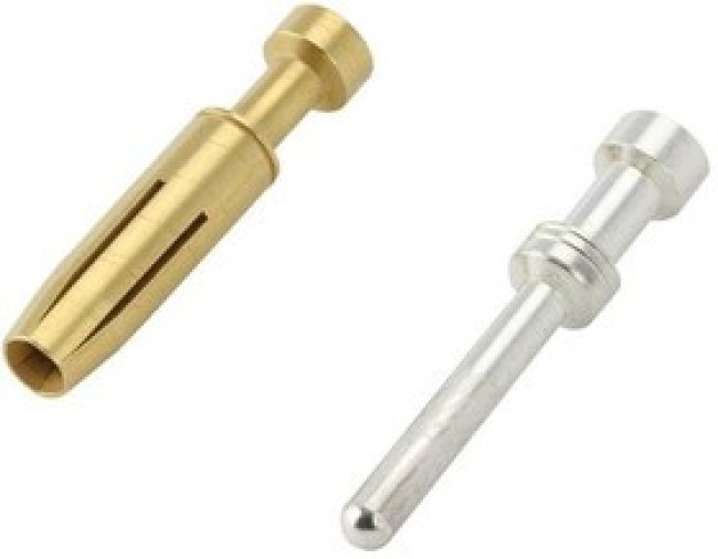 VN0102500361C, Heavy Duty Power Connectors 2.5mm Turned Crimp Contact Male 18AWG