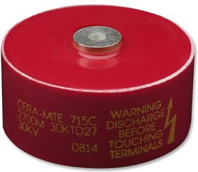 715C30KTT19, Cap Ceramic 190pF 30000V N4700 20%( 21 X 27mm) Chassis Mount Disc 85°C Carton