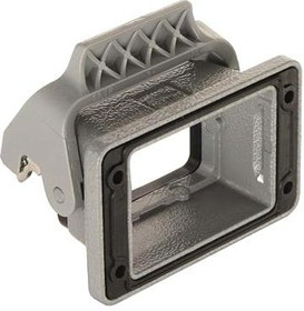 09300060392, Разъем для тяжелых условий, 0, Основа, сквозной монтаж с гайкой, Корпус из Алюминия, 1 Рычаг, 6B
