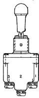 1TL1-7E, Toggle Switches SPDT (ON)-OFF-(ON) Screw Term