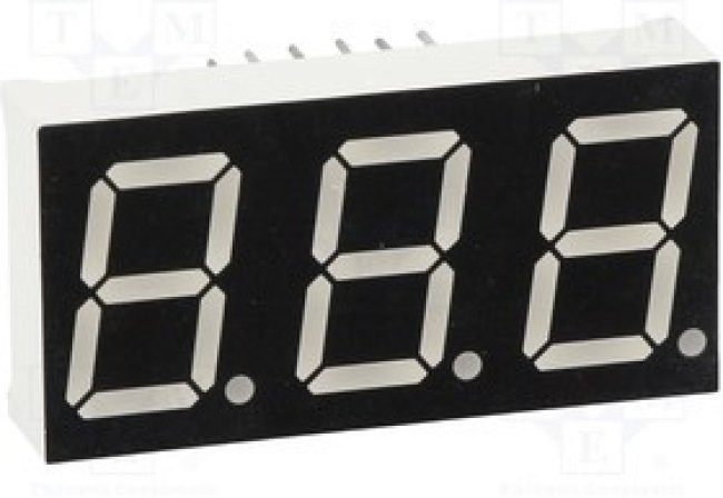 OPD-T5621UPG-BW, Дисплей: LED, 7-сегментный, 14,2мм, 0,56", II.зн: 3, зеленый, 160мкд OPD-T5621UPG-BW, Дисплей: LED, 7-сегментный, 14,2мм, 0,56", II.зн: 3, зеленый, 160мкд