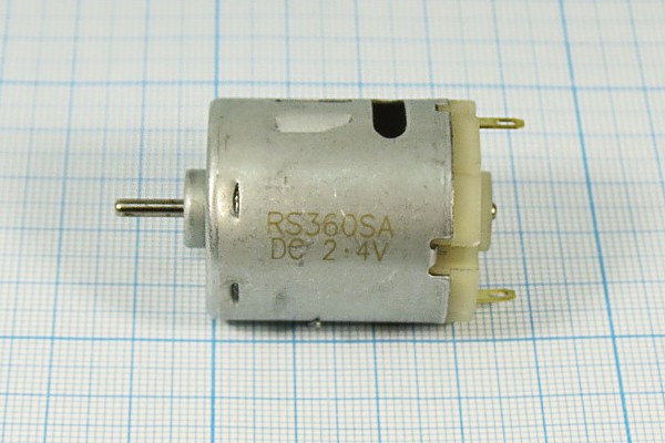 Двигатель постоянного тока 2.4В, левый, 8500 об\мин, 28x33m47мм; Q-двиг81 двиг 2,4В\2,6А\лев\8500\ 28x33m47\360SA-4528-2,4V