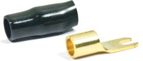 Клемма"U", 3,7мм, 12,0мм2, покрытие Au, черный