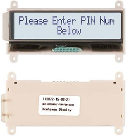 NHD-C0220BiZ- FSW-FBW-3V3M, LCD Character Display Modules &amp; Accessories 2 x 20 FSTN (+) Transf White LED