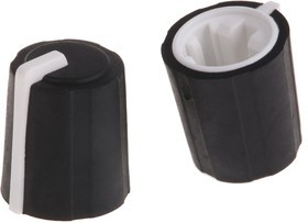 3/03/DR110-006/237/224, 11.5mm Black Potentiometer Knob for 6mm Shaft D Shaped, 3/03/DR110-006/237/224