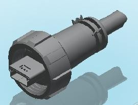 690-W05-260-043, Вилка; USB B mini; на провод; пайка; прямой; под заливку; IP67