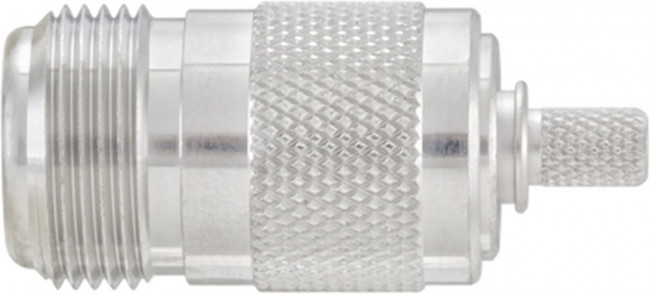 53K107-106N5, jack Cable Mount N Connector, 50, Crimp Termination, Straight Body