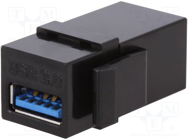 LOG-NK0015B, Гнездо, соединитель, 2x "мама", гнездо USB A x2, прямой, USB 3.0