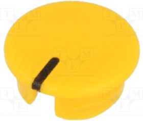 A4113104, Заглушка, ABS, желтый, распорным стержнем, Указатель: черный