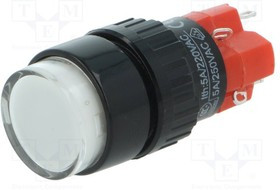 V16Y-11Z-230W, Переключатель кнопочный 2 SPDT белый IP40