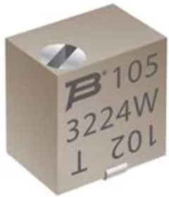 3224X-1-201E, 200 Ом, 12 оборотов, Резистор подстроечный