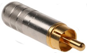 3502AAU, Cable Mount RCA Plug, Gold, 6A