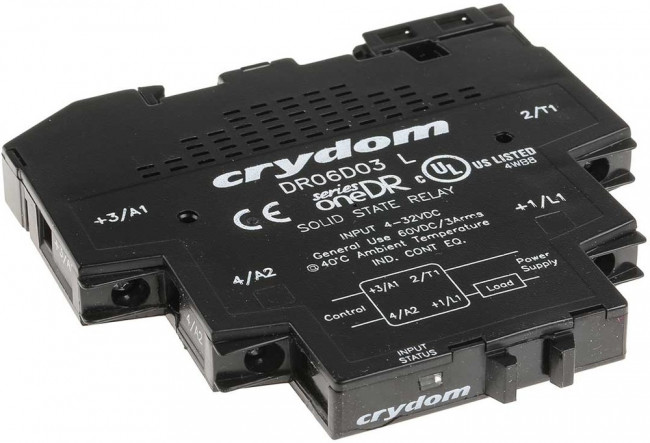 DR06D03, Solid State Relays - Industrial Mount 3A 60VDC Out 4-32VDC In, 11mm UL