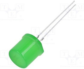 OSG5DAA6K4A, LED; 9.7mm; green; 750?1120mcd; 180°; Front: flat; 2.7?3.4V; round