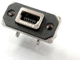 MUSB-B551-041, USB Connectors MINI-B VERT PCB RECP