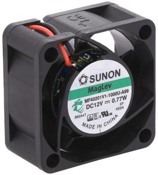 MF40201V1-1000U-A99, (40*40*20 12V 0.77W/0.064A), Вентилятор 12В 40х40x20мм V 7000об/мин 15,1м3/час, 25,5дБ