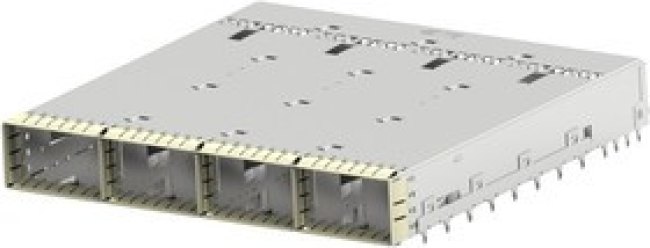 2338495-3, Cage, OSFP, 1 x 4 (Ganged), Without Heat Sink, Without Light Pipe, Through Hole, Press-Fit