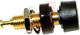 BU-P2854-0, Black Female Banana Socket, 4 mm Connector, Solder Termination, 15A, 2000V dc, Gold Plating
