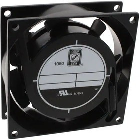 OA825AP-22-1TB, AC Fans Axial Fan, 80x80x25mm, 230VAC, 25CFM, 9W, 28dBA, 3000RPM, Ball, Lead Wires