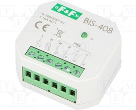 BIS-408, Реле: установочное, бистабильное, NO, Алгоритм раб: OFF-ON, 16А