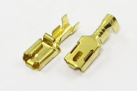 Клемма розетка, 6,4x0,8, зажим