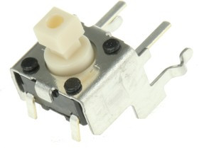 B3F-3150, Ivory Plunger Tactile Switch, SPST 50 mA @ 24 V dc Through Hole