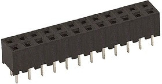 A3C-24DA-2DSA(71), A3C Series Straight Through Hole Mount PCB Socket, 24-Contact, 2-Row, 2mm Pitch, Solder Termination