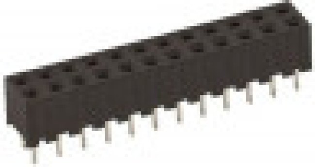 A3C-24DA-2DSA(71), A3C Series Straight Through Hole Mount PCB Socket, 24-Contact, 2-Row, 2mm Pitch, Solder Termination