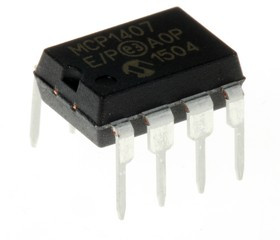 MCP1407-E/P, MCP1407-E/P, MOSFET 1, 6 A, 18V 8-Pin, PDIP