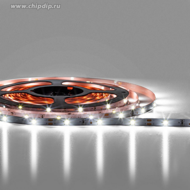 ML-R30-2835-CW-S, Лента светодиодная, холодный белый, 12В, 7.2Вт/м, 30д/м, 600лм/м, 6500К, IP20, 8мм, 1м