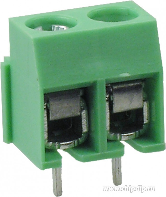 DG126-02 (DT126VP-02P), Клеммник 2-контактный, 5мм