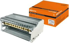 Модульный распределительный блок на DIN-рейку МРБ-125 4П 125А 4х15 групп TDM