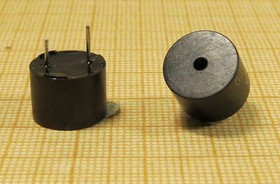 Зуммер магнитоэлектрический без генератора, 12x 9, напряжение 3.0В, сопротивление 25 Ом, частота 2.4