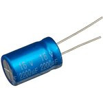 ECAP (К50-35), 2200мкФ, 16В, 105°C, 20%, 13x20мм P:5мм, Конденсатор электролитический алюминиевый