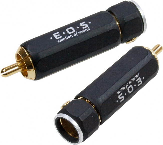 1-280G WHITE, штекер RCA металл цанга на кабель 11мм белый "позолоченный"