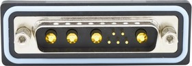 CDFS9W4103L211, Комбинированный разъем D Sub, IP67, NANOOK Series, DB-9W4, Штекер, 9 контакт(-ов)