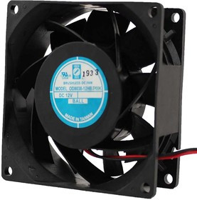OD8038-24HBIP69K, DC AXIAL FAN, BALL, 71CFM, 0.3A, 24V